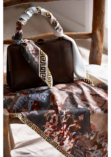Whitney Spicer Art - 'Cowboy Camp' Silk Bandana