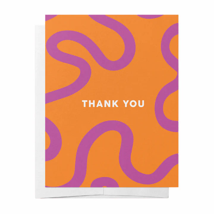 Bad on Paper - Thank you - Greeting Card Orange