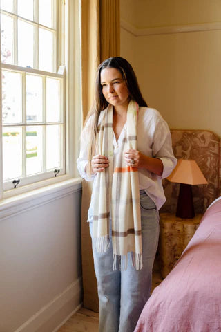 Greenwood Designs - Winter Woollen Check Scarf - Adelaide