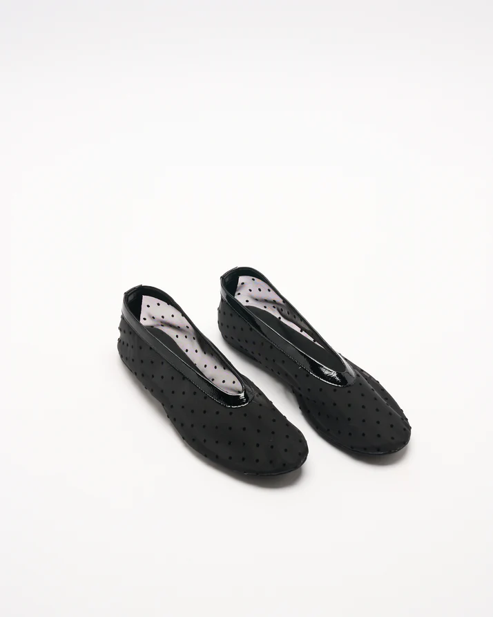 Walnut - Zurich Ballet Shoe - Black Spot