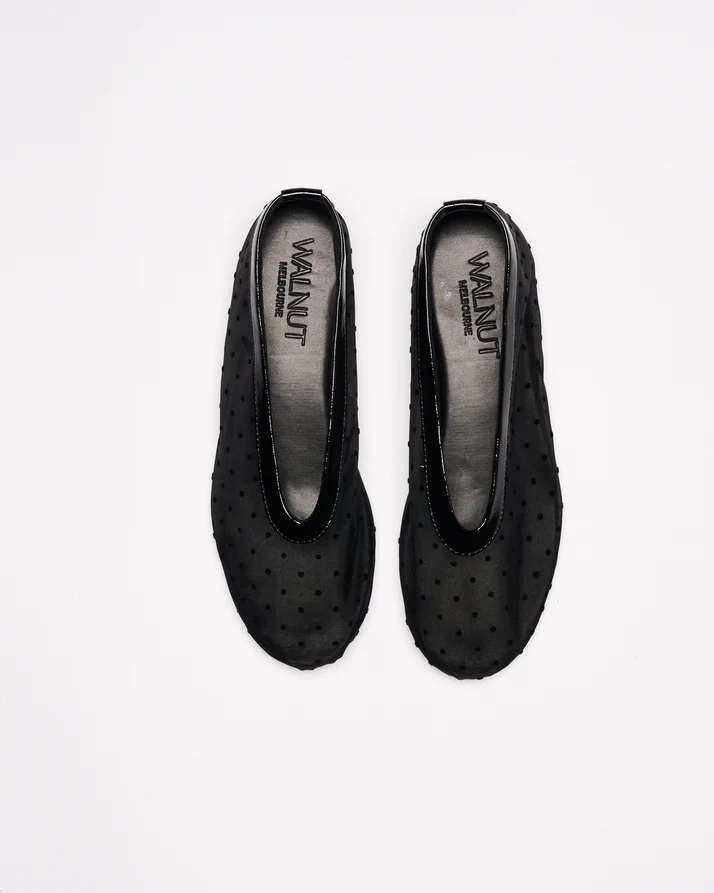 Walnut - Zurich Ballet Shoe - Black Spot