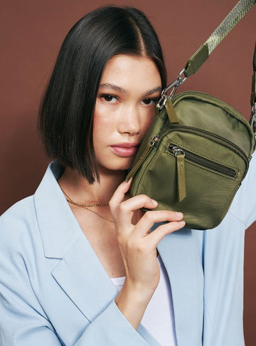 Angels Whisper - ZIGGY NYLON SMALL CROSSBODY BAG - KHAKI