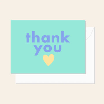 Elm Paper - Thank You Aqua Card