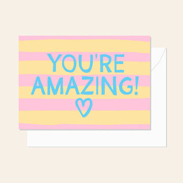 Elm Paper - Beach Club You're Amazing Stripe Card