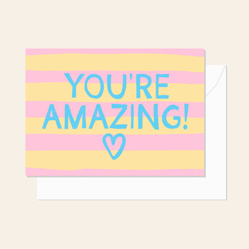Elm Paper - Beach Club You're Amazing Stripe Card