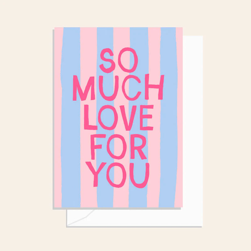 Elm Paper - Beach Club So Much Love Stripe Card