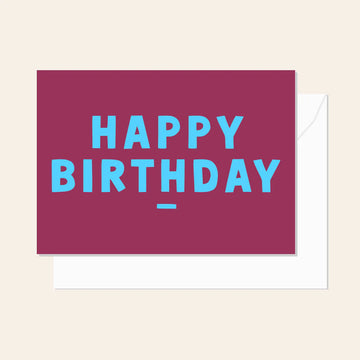 Elm Paper - Happy Birthday Burgundy
