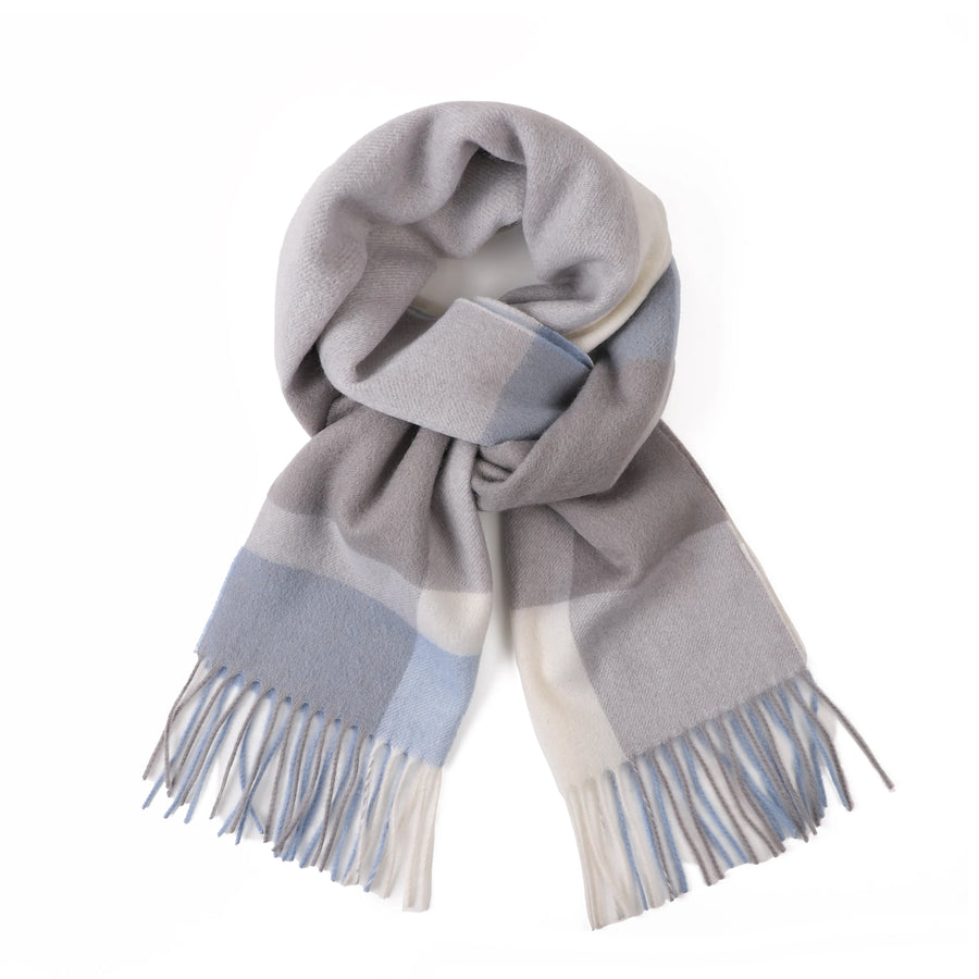 Greenwood Designs - Winter Woollen Check Scarf - Claire