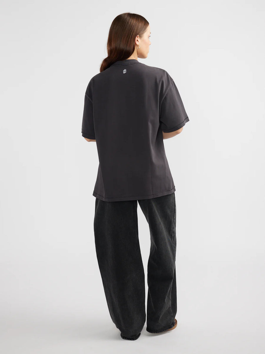 Ena Pelly - Chloe Oversized Tee - Core Logo - Vintage Black