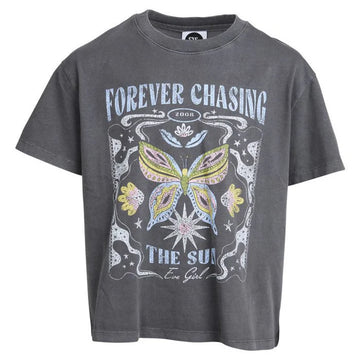 Eve Girl - Chasing The Sun Tee - Charcoal - Kids Size 8-14