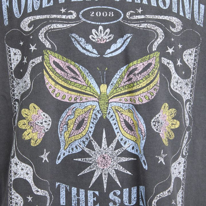 Eve Girl - Chasing The Sun Tee - Charcoal - Kids Size 8-14