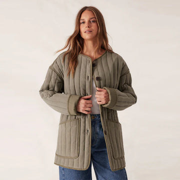 Ceres Life - Comfy Quilet Jacket - Moss Green