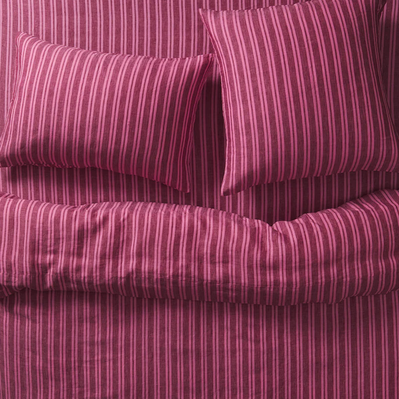 Sage & Clare - Nadine Linen Fitted Sheet - Mahogany - Queen