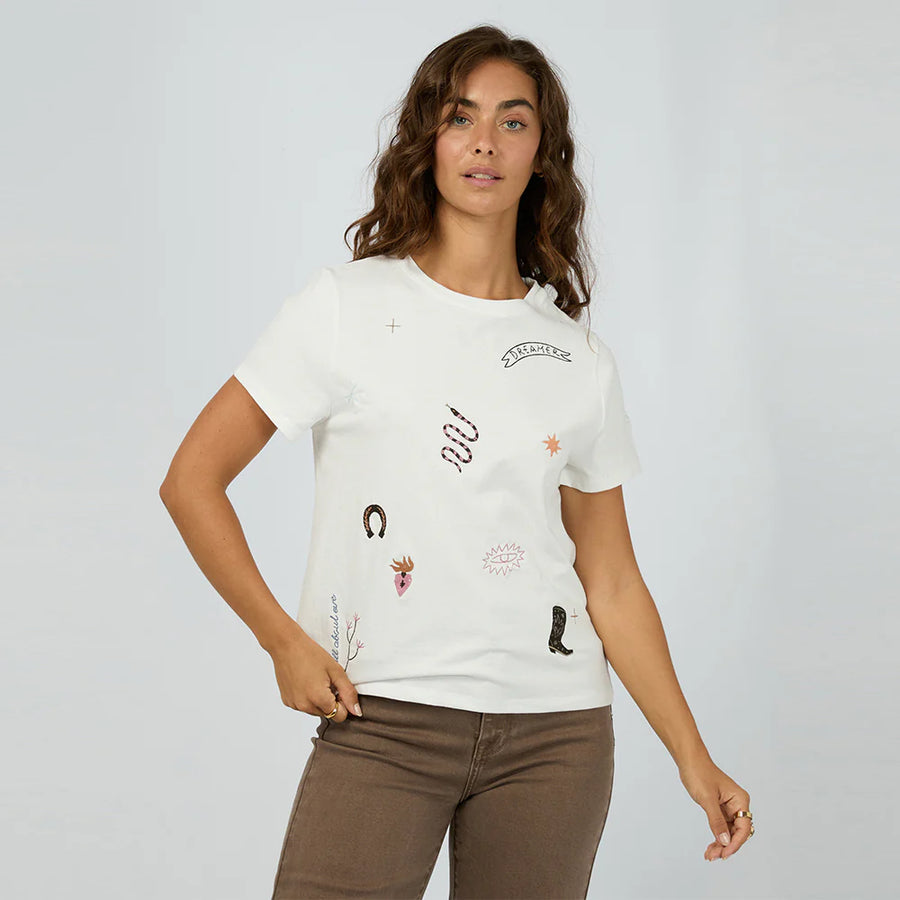 All About Eve - Western Dreamer Regular Tee - White