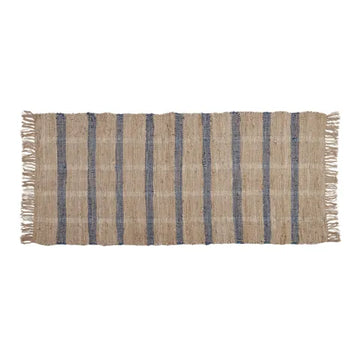 Coast to Coast - Anni Leather Rug - Natural/Navy
