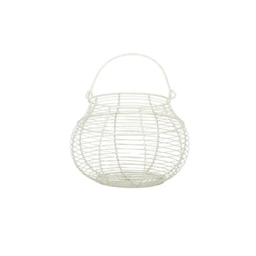 Coast to Coast - Benloch Metal Basket 23x26cm Ivory