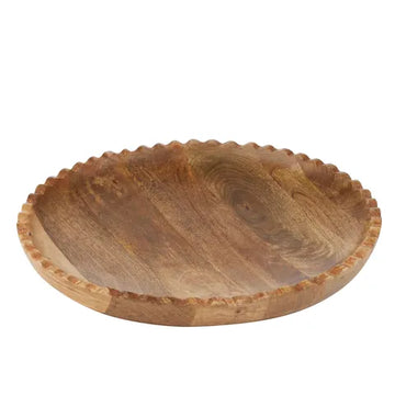Coast to Coast - Cheri Round Wood Tray - 35cm - Natural