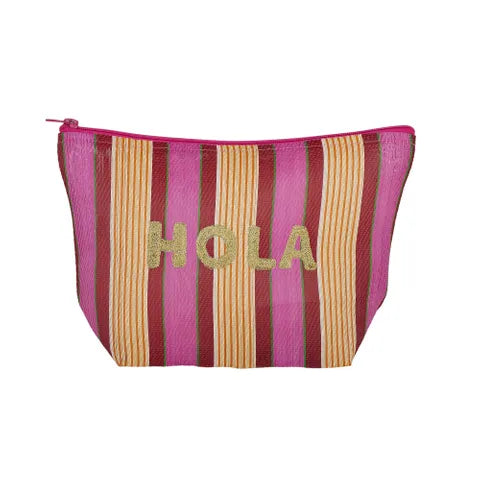 Coast to Coast - Hola Recycled Pouch - 30x10x19cm - Pink & Red