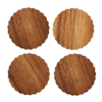 Coast to Coast - Fallyn Set of 4 - Acacia Coasters - Natural