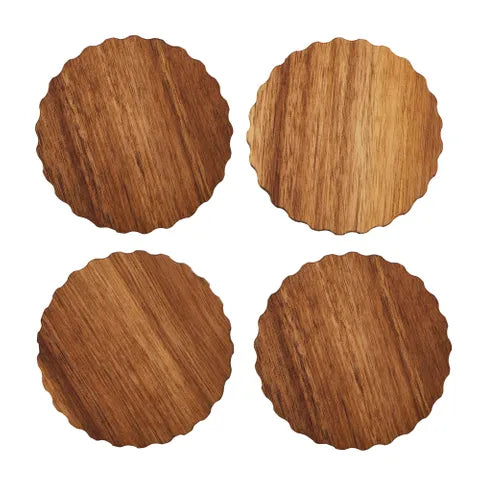 Coast to Coast - Fallyn Set of 4 - Acacia Coasters - Natural