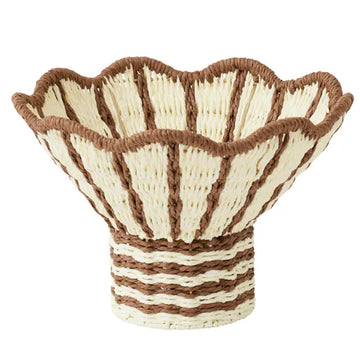 Coast To Coast - Bastia Woven Centrepiece - 36x26cm - White/Brown