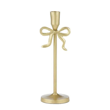 Coast To Coast Home - Bow Metal Candleholder - 10.5x24.5cm - Gold