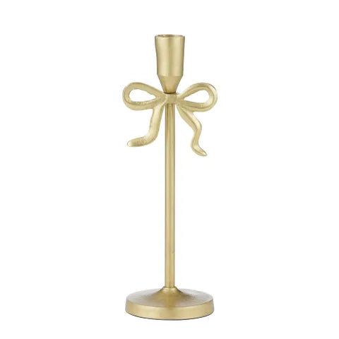 Coast To Coast Home - Bow Metal Candleholder - 10.5x24.5cm - Gold