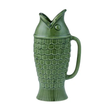 Coast to Coast - Fin Ceramic Jug 13.5x11x26cm Olive