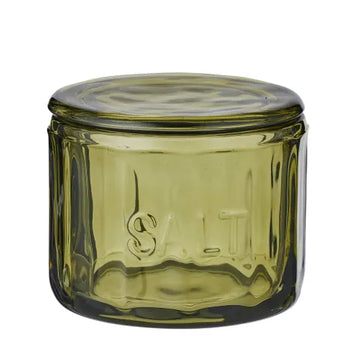 Coast To Coast Home - Lia Glass Salt Jar - 9.5x8cm - Green
