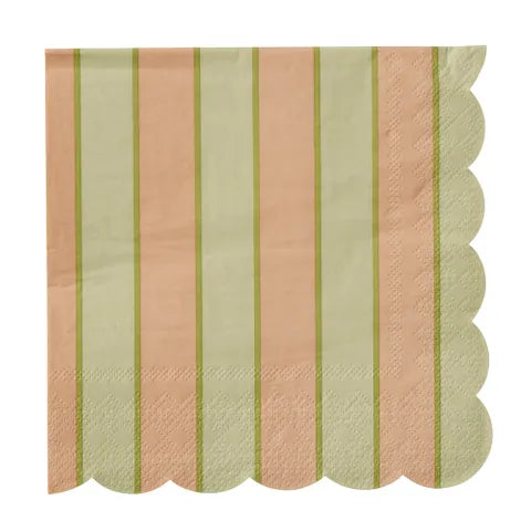 Coast To Coast Home - Carnival 20pk 3 Ply 33cm Napkin Peach/Green