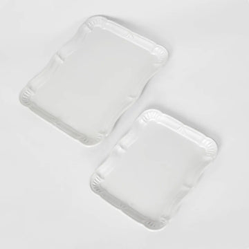 Florabelle - White Metal Trays