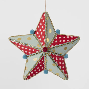 Florabelle - Carnival Hanging Star Red and Green