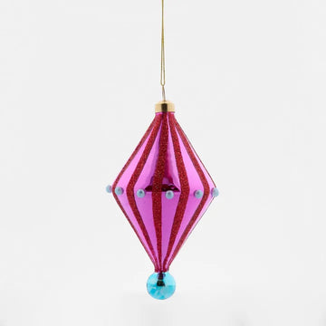 Florabelle - Carnivale Diamond Tree Decoration - Pink & Aqua