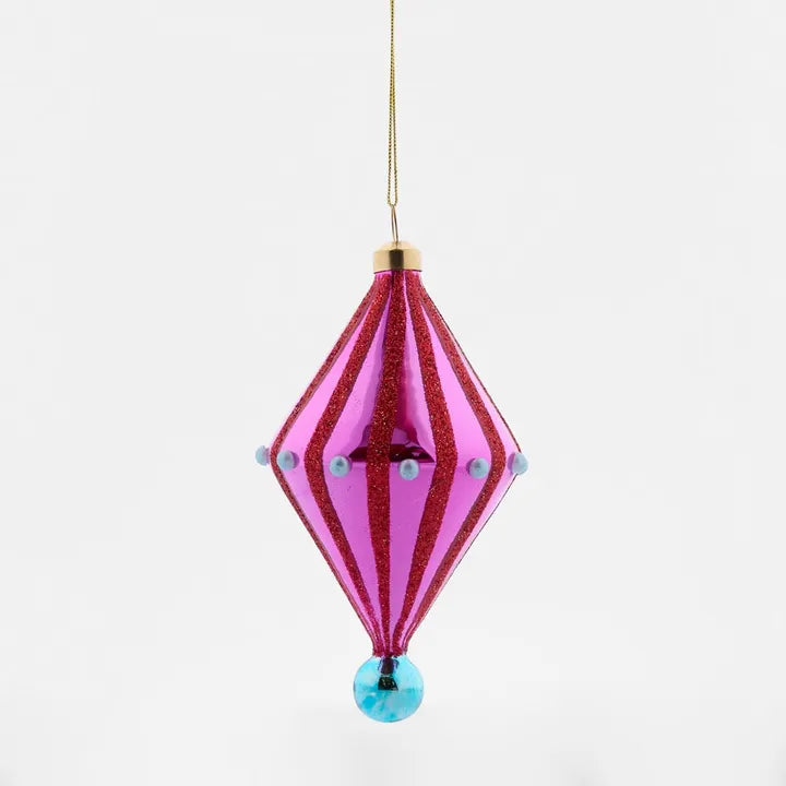 Florabelle - Carnivale Diamond Tree Decoration - Pink & Aqua