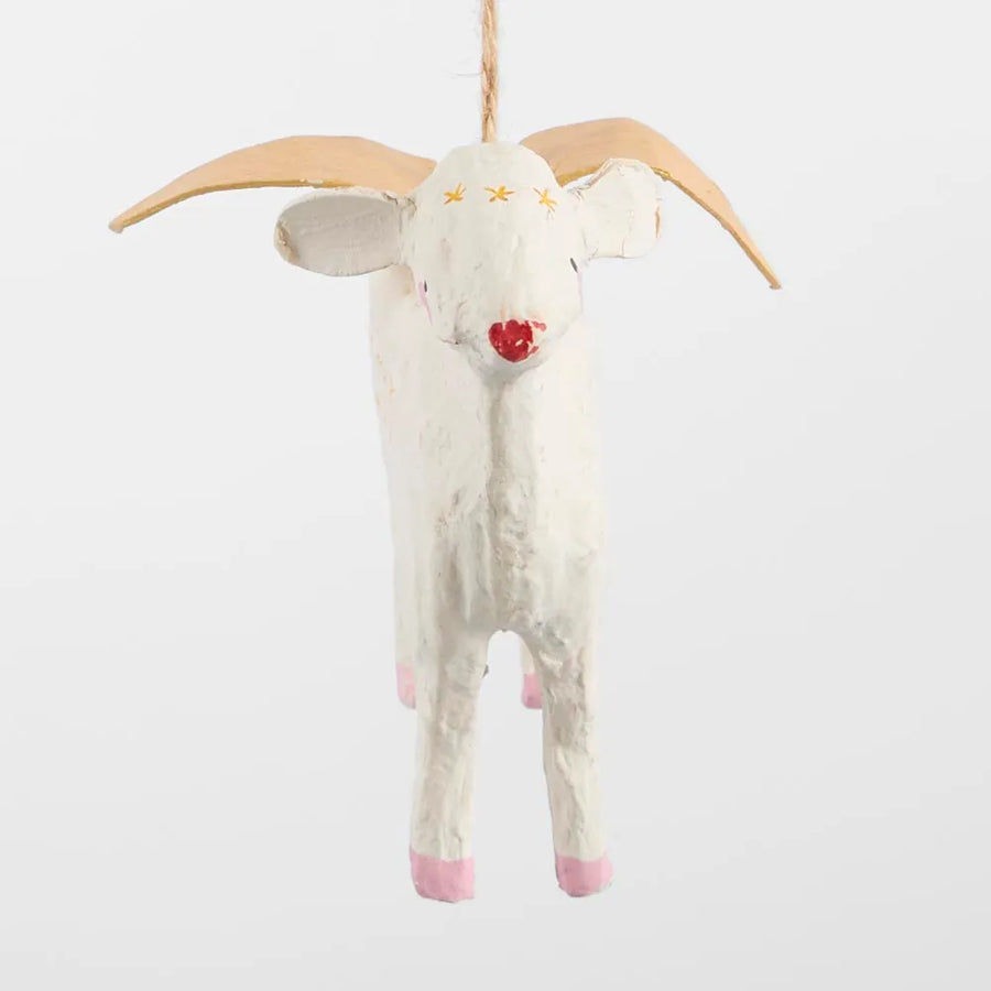 Florabelle - Mache Flying Sheep Tree Decoration