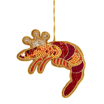 Florabelle - KING PRAWN SEQUIN TREE DECORATION