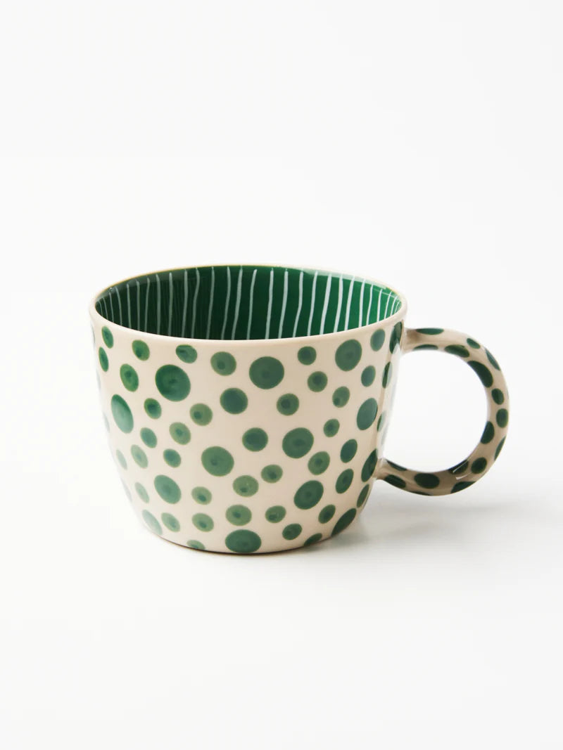 Jones & Co - CHINO MUG GREEN SPOT