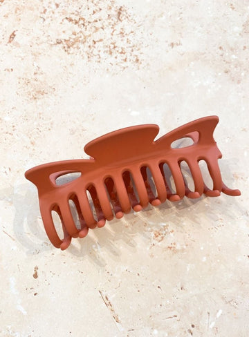 Angels Whisper - Mariposa Matte Large Claw Clip - Rust