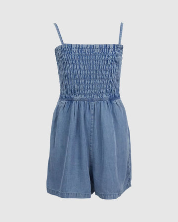 Eve Girl - Mia Playsuit - Denim - Kids Size 8-14