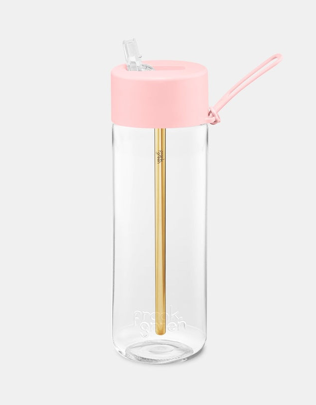 Frank Green - 25oz Original Reusable Bottle Clear with Straw Lid - Blushed