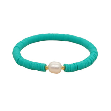 Pop Design - Mint Heishi Pearl Bracelet