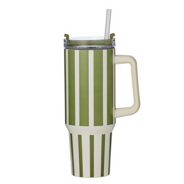 Coast to Coast Home - Vertice Stripe Insulated Mug - 1.2L - Olive