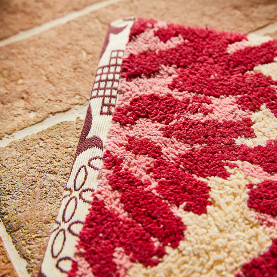 Sage & Clare - Isabella Bath Mat - Crimson
