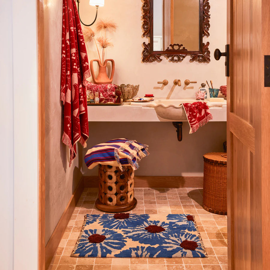 Sage & Clare - Isabella Bath Mat - Azure