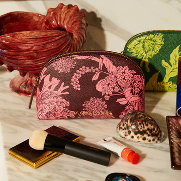 Sage & Clare - Delphine Cosmetic Pouch - Garnet