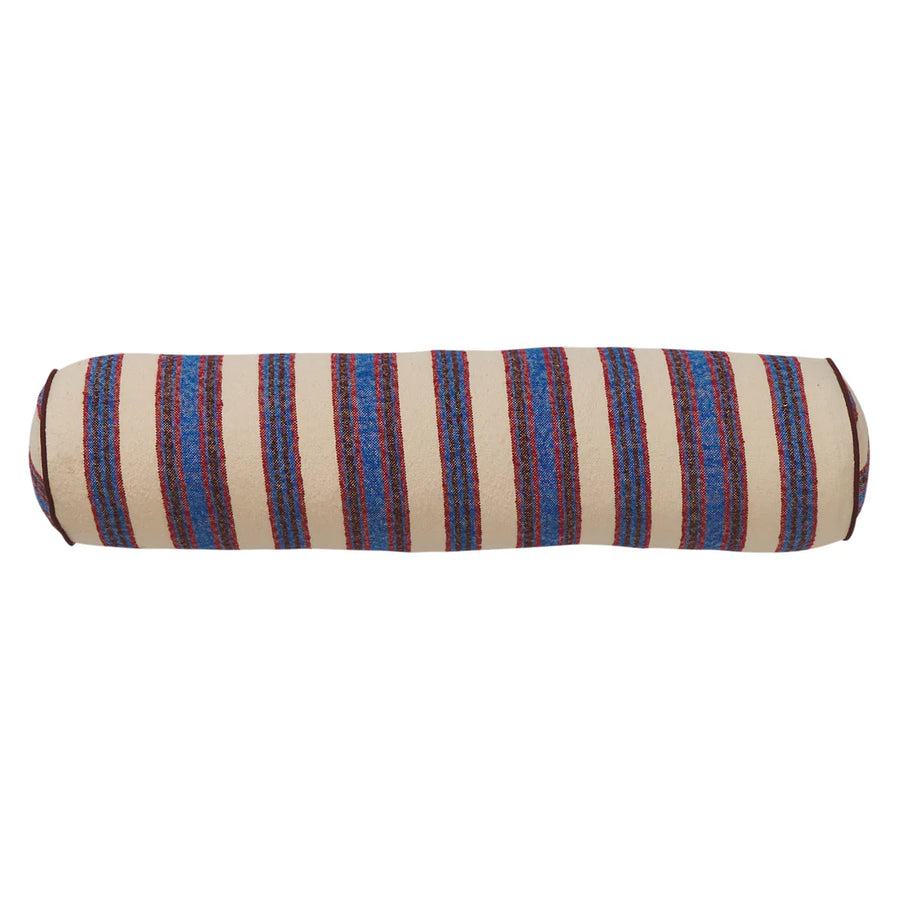 Sage & Clare - Selene Woven Bolster Cushion - Azure