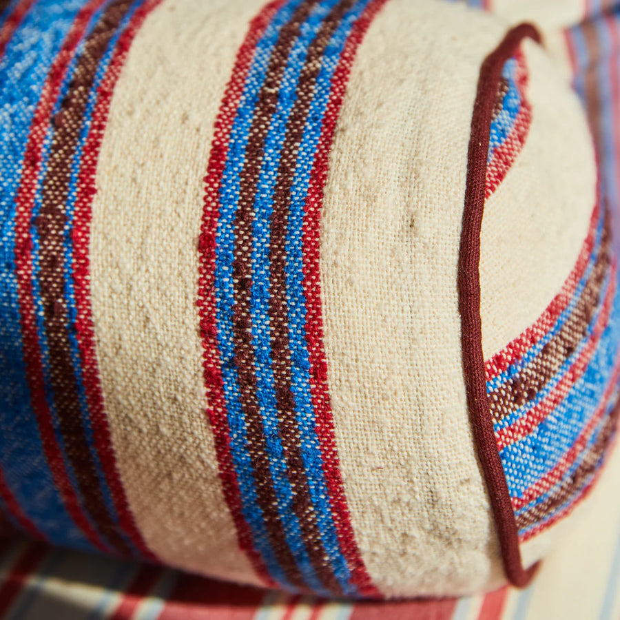 Sage & Clare - Selene Woven Bolster Cushion - Azure