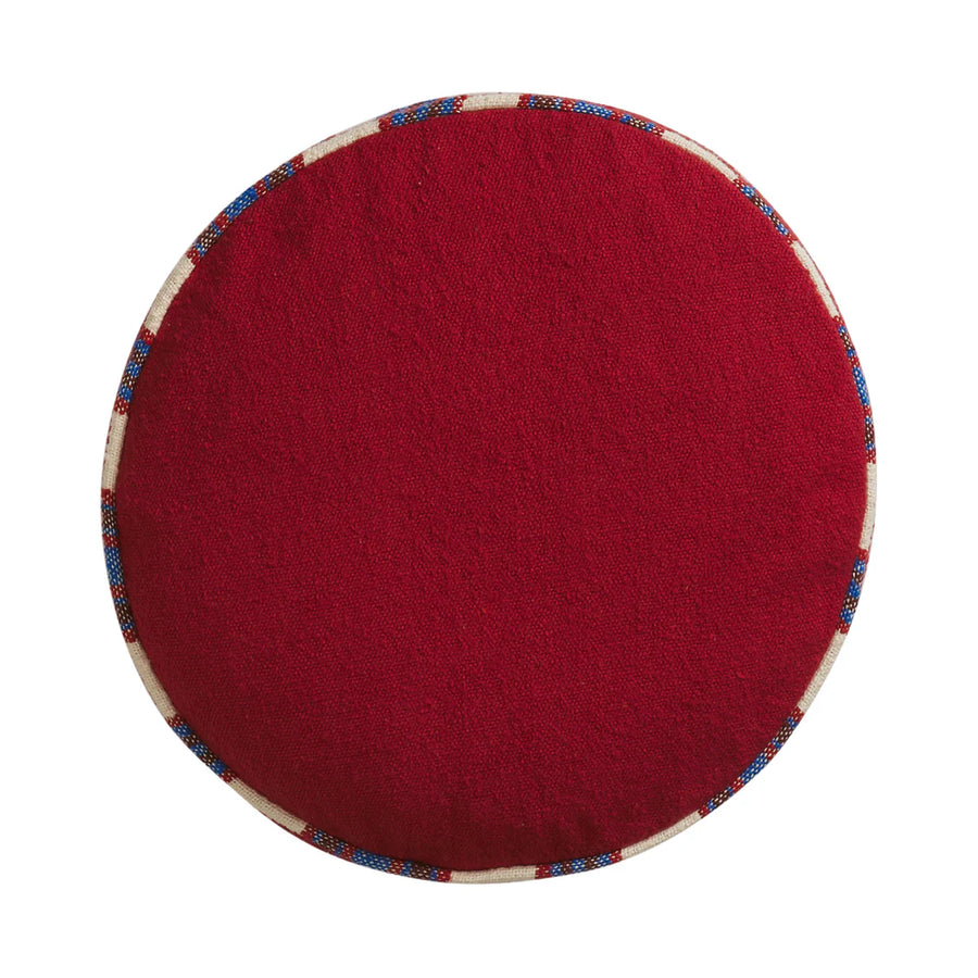 Sage & Clare - Delana Round Cushion - Crimson