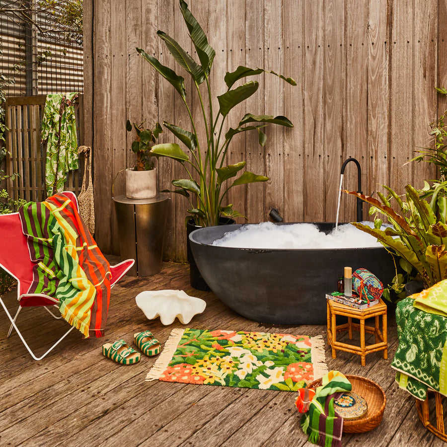 Sage & Clare - Francesca Bath Mat - Kelp