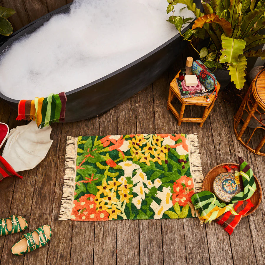 Sage & Clare - Francesca Bath Mat - Kelp